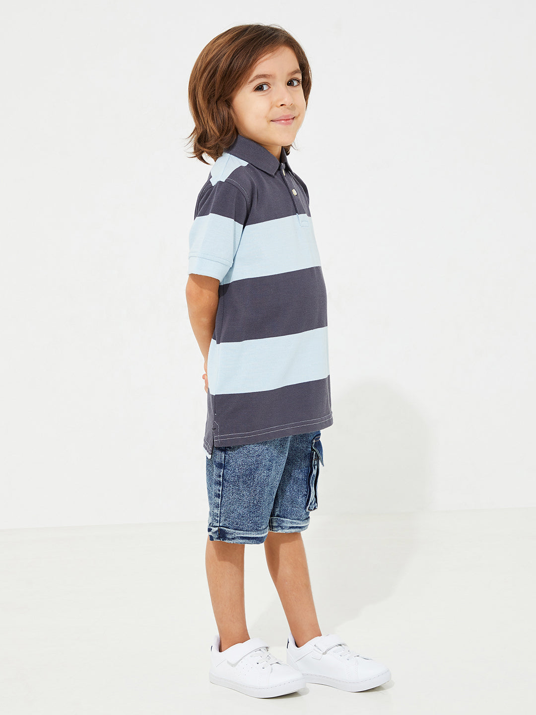 Cherry Crumble Multicolor Striped Cozy Elegant Summer Tshirt