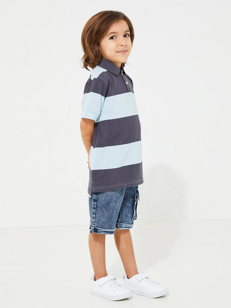 Multicolor Striped Cozy Elegant Summer Tshirt