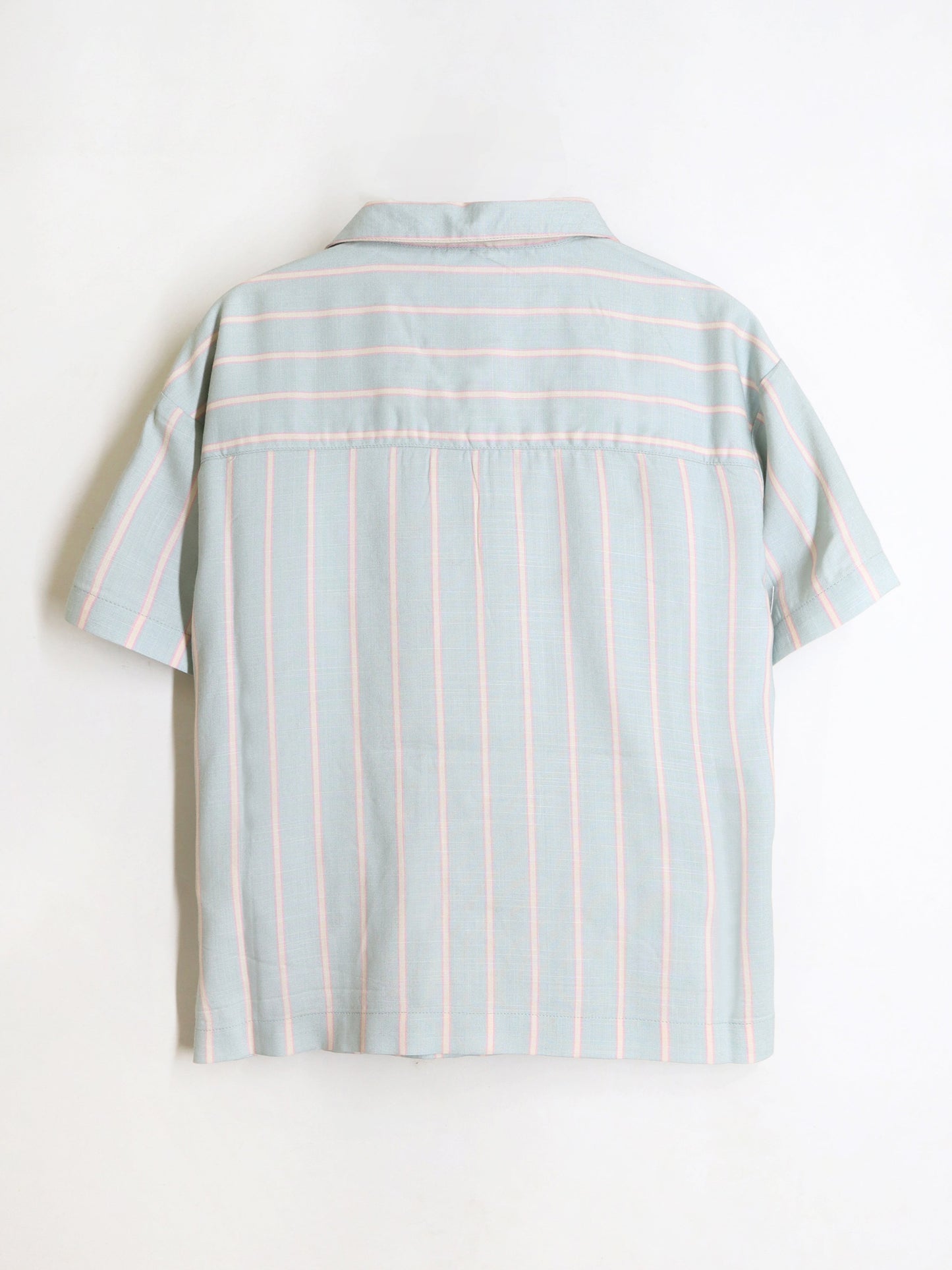 Cherry Crumble Green Stripes Playful-Sleek Summer Shirt