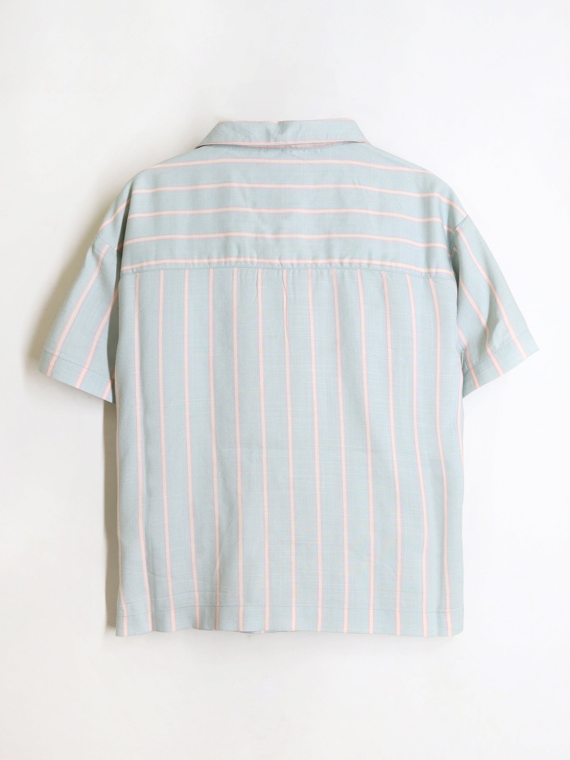Cherry Crumble Green Stripes Playful-Sleek Summer Shirt