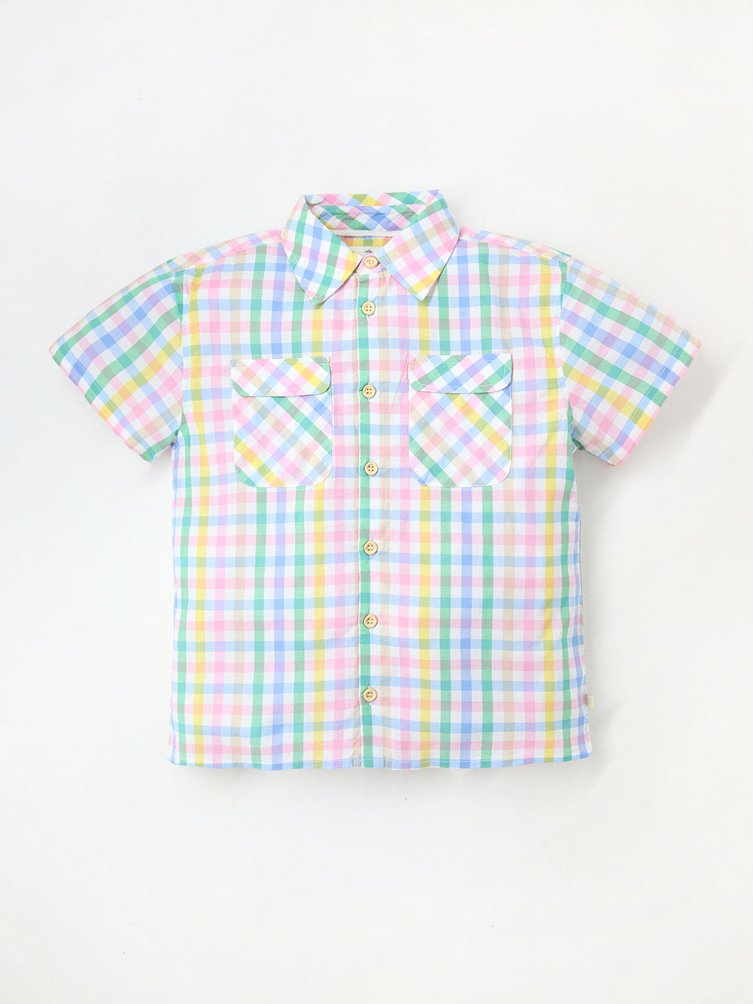 Cherry Crumble Multicolor Gingham Playful-Sleek Summer Shirt