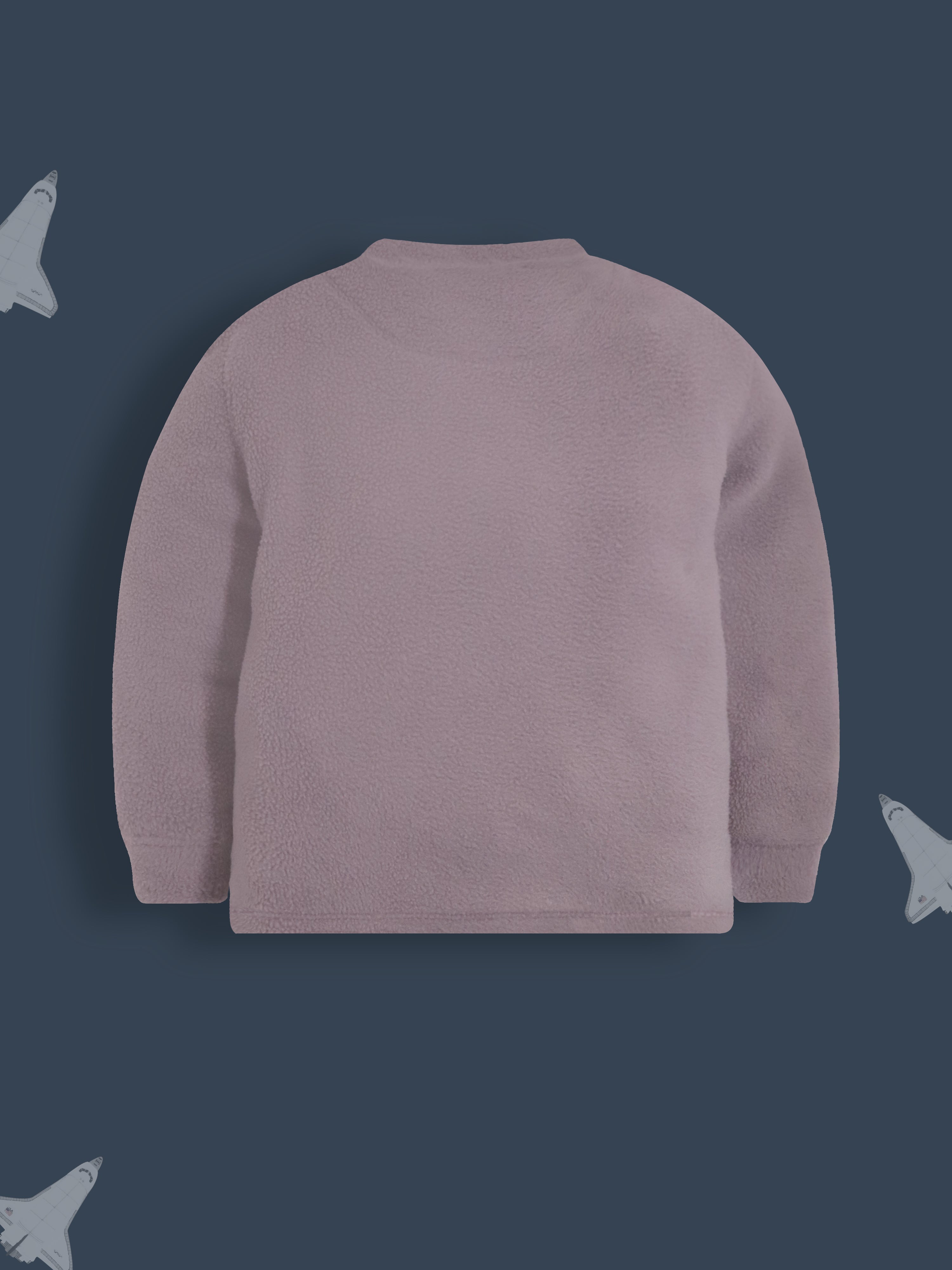 Cherry Crumble Grey Solid Applique Lovely Graceful Winter Nightsuit