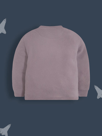 Cherry Crumble Grey Solid Applique Lovely Graceful Winter Nightsuit