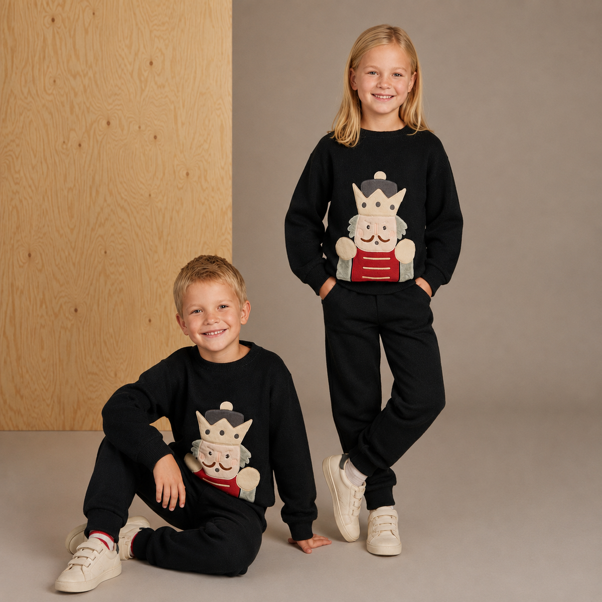 Cozy Black Winter Nightsuit for Little Dreamers