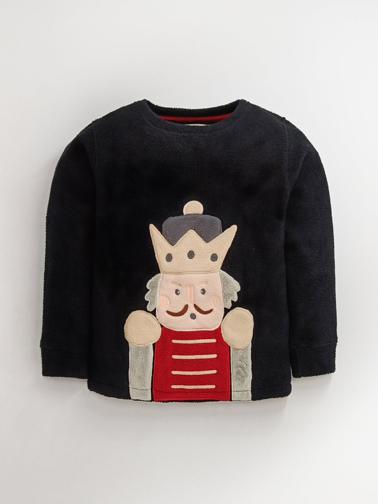 Cherry Crumble Cozy Black Winter Nightsuit for Little Dreamers