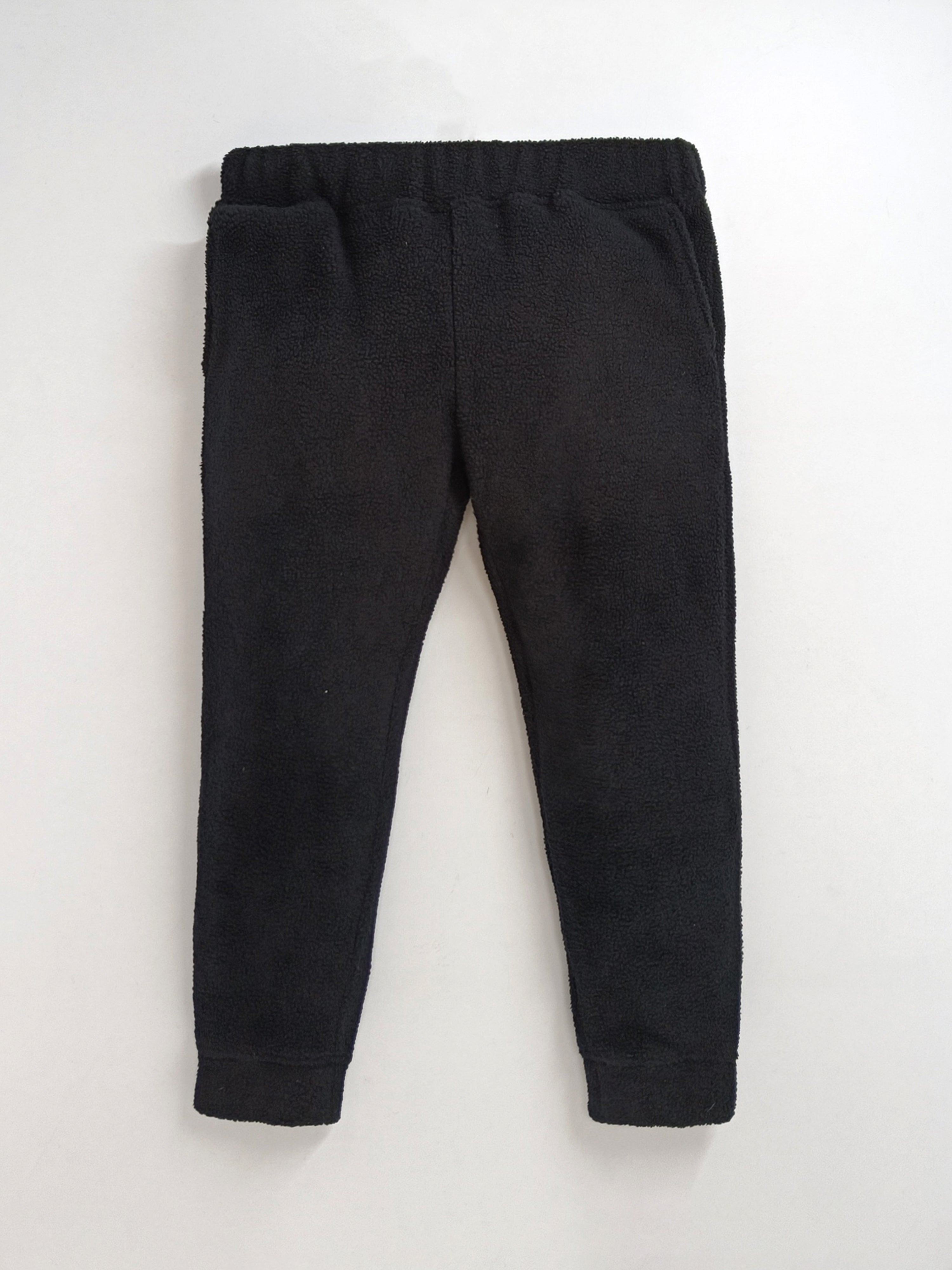 Cherry Crumble Cozy Black Winter Nightsuit for Little Dreamers