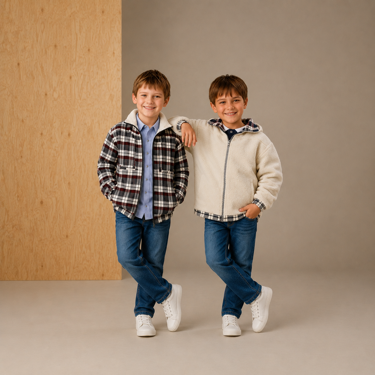 Multicolor Checkmate Reversible Winter Jacket