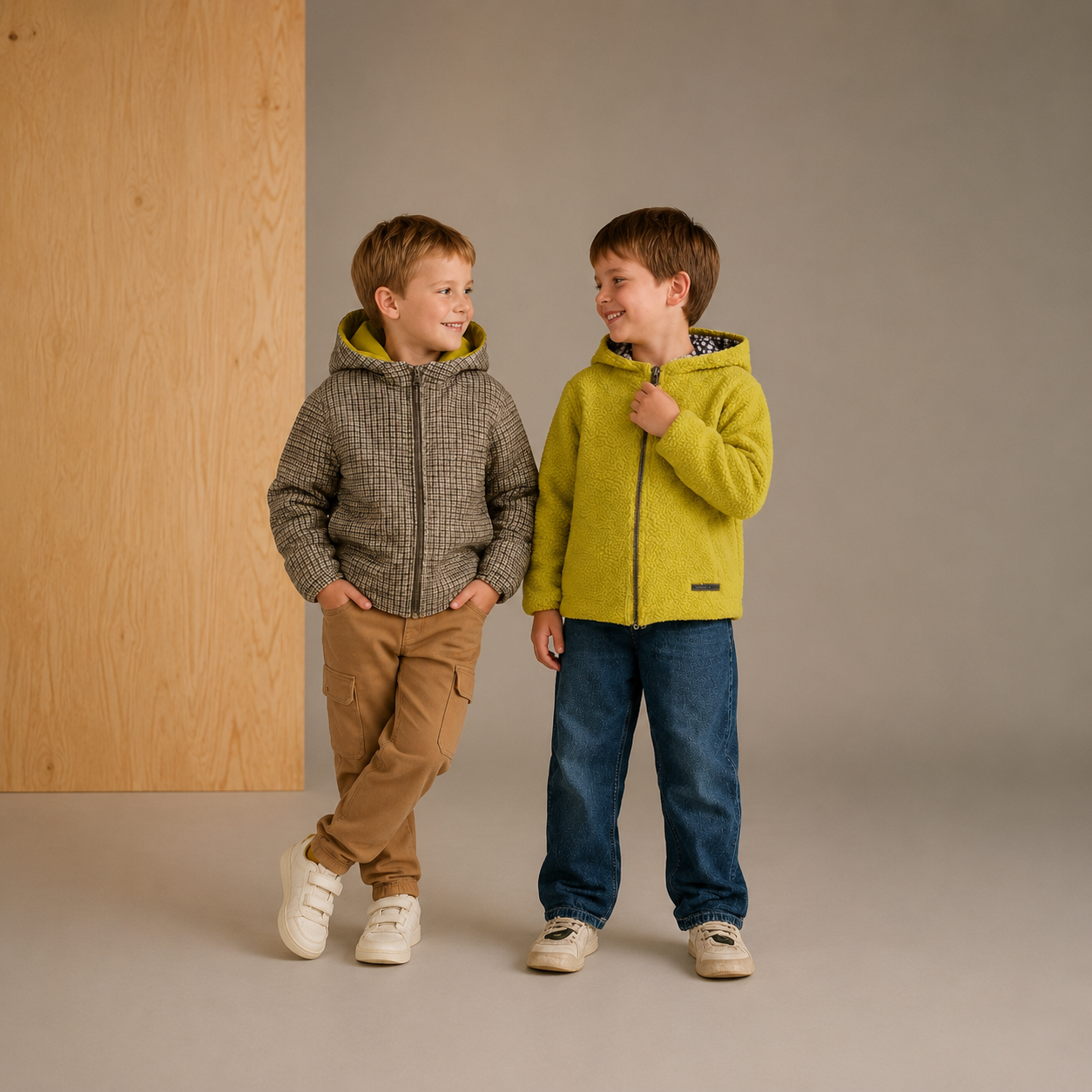 Playful Checks Reversible Jacket