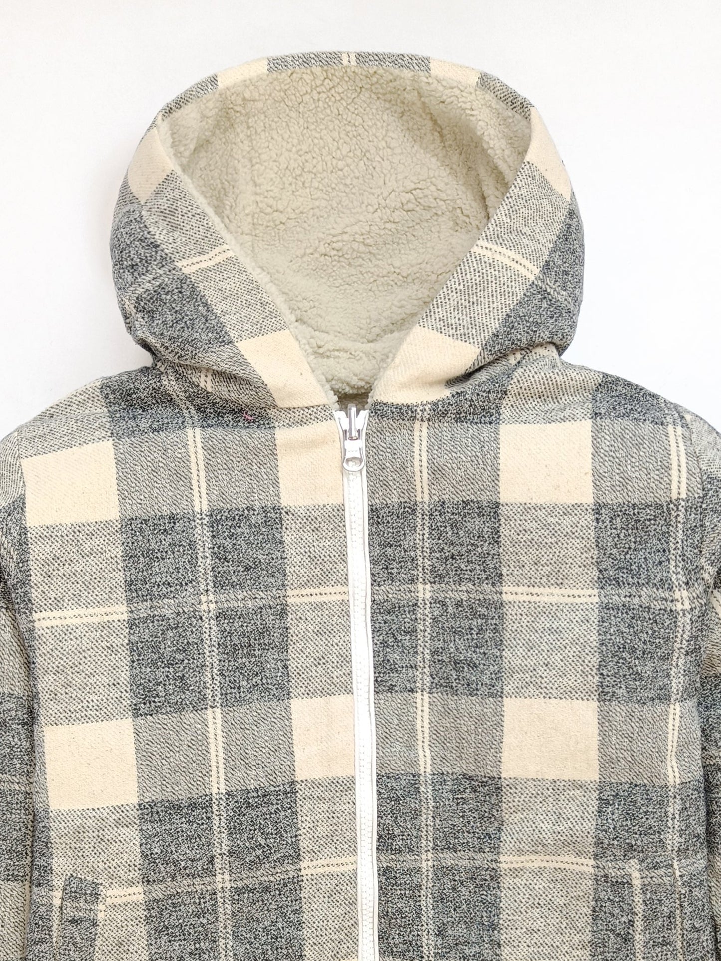 Cherry Crumble Cream & Black Checkered Lovely Stylish Summer Jacket