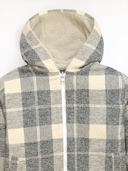 Cherry Crumble Cream & Black Checkered Lovely Stylish Summer Jacket