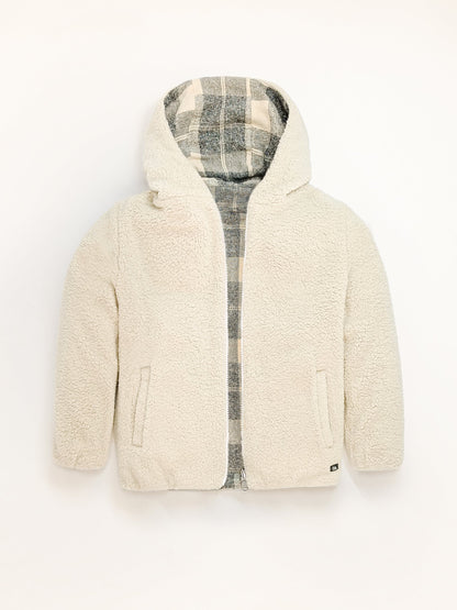 Cherry Crumble Cream & Black Checkered Lovely Stylish Summer Jacket