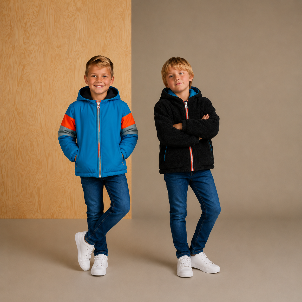 Multicolor Double-Side Fun Reversible Jacket