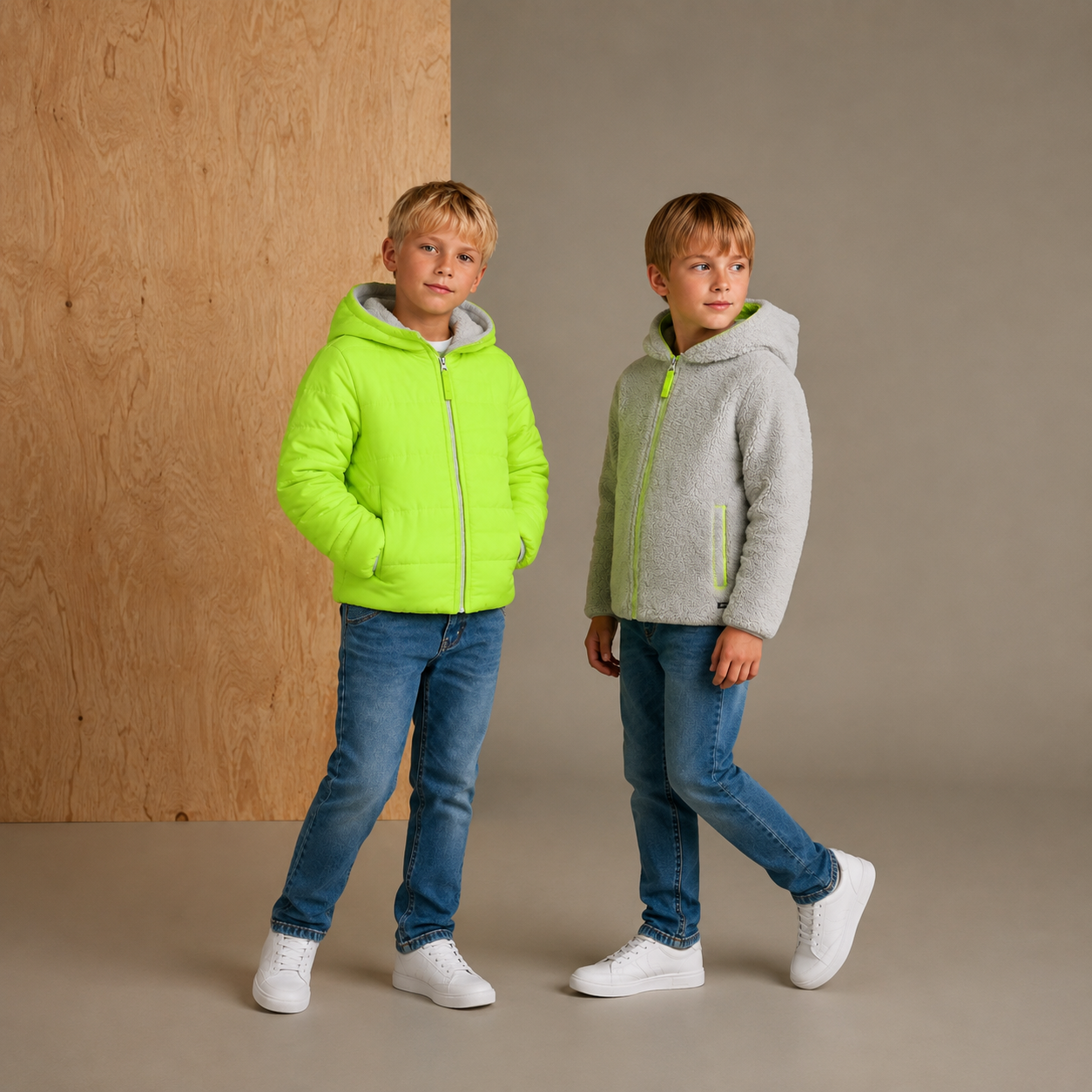 Neon Green Reversible Unisex Jacket