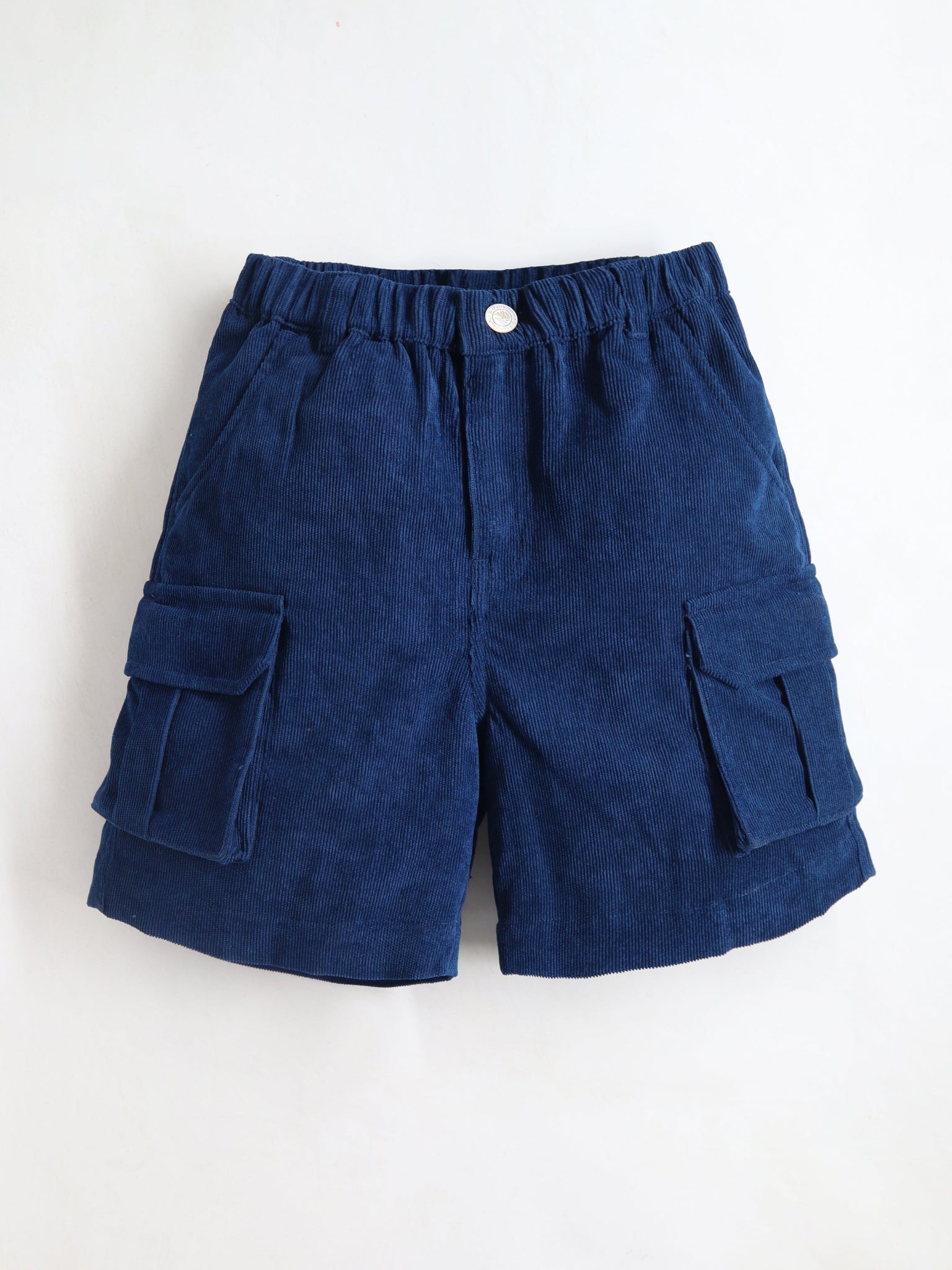 Cherry Crumble Boys Polyester Blue Self Texture Shorts
