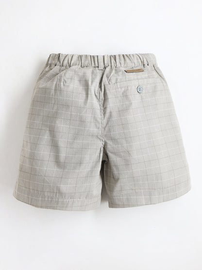 Cherry Crumble Khaki Checkered Adorable Graceful Shorts