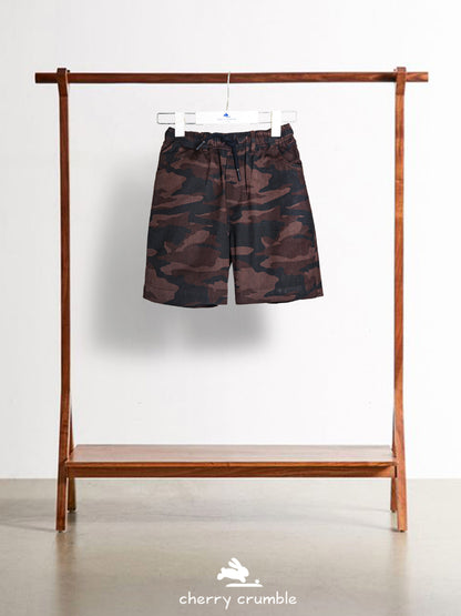 Cherry Crumble Multicolor Print Breezy-Luxe Summer Shorts