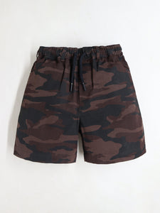 Cherry Crumble Boys Multicolour Camouflage Print Shorts