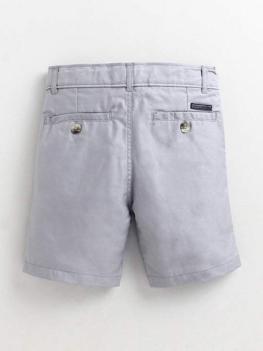 Cherry Crumble Grey Breezy-Trendy Summer Shorts