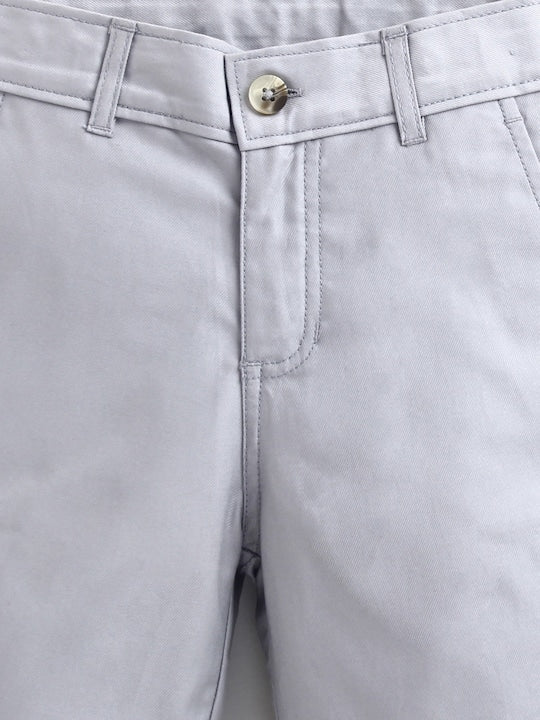 Cherry Crumble Grey Breezy-Trendy Summer Shorts