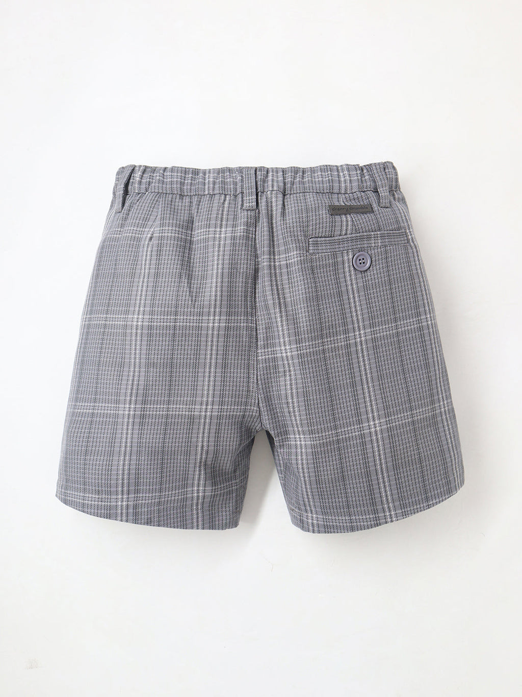 Cherry Crumble Grey Plaid Breezy-Trendy Summer Shorts