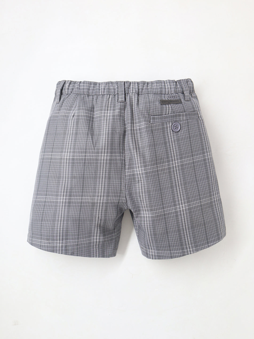 Cherry Crumble Grey Plaid Breezy-Trendy Summer Shorts