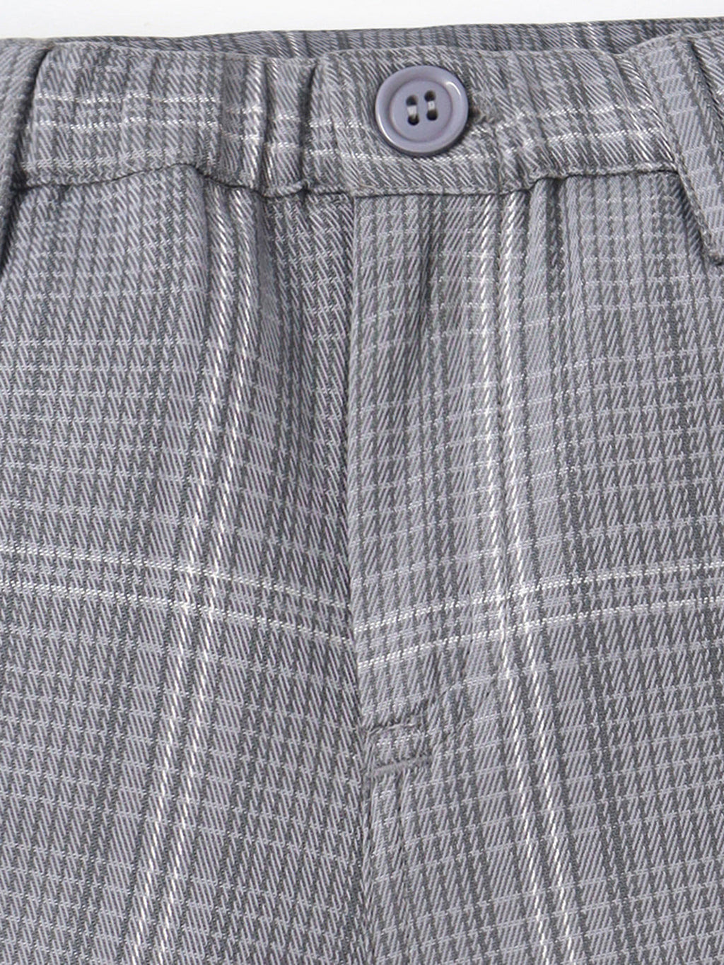 Cherry Crumble Grey Plaid Breezy-Trendy Summer Shorts