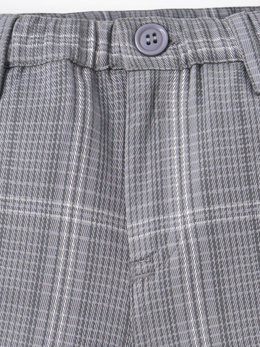 Cherry Crumble Grey Plaid Breezy-Trendy Summer Shorts