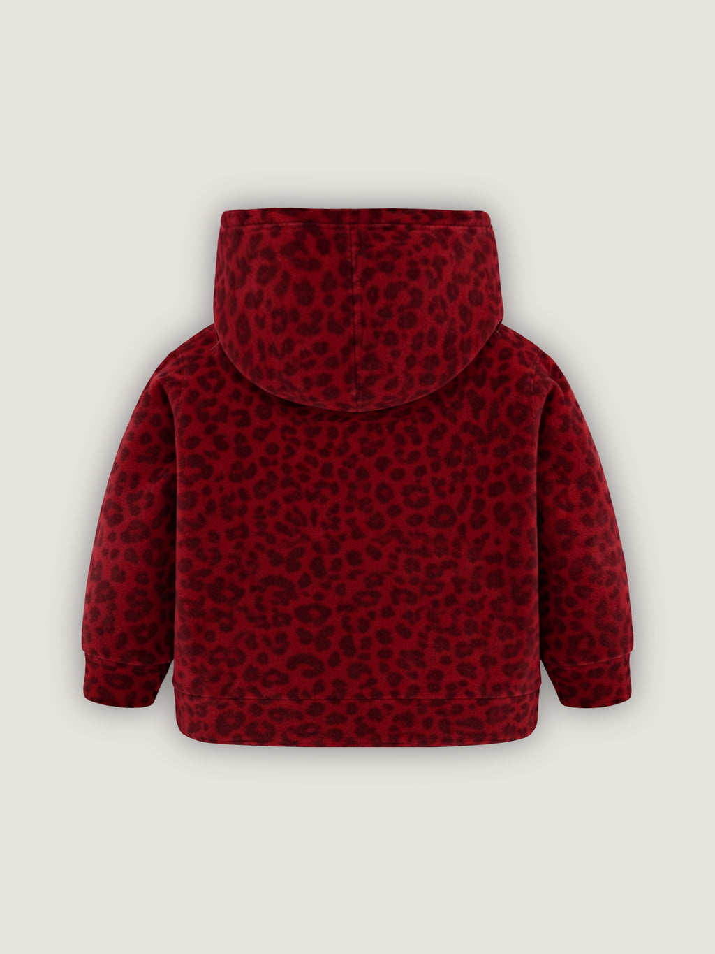 Maroon Charm Printed Fleece Hoodie Set