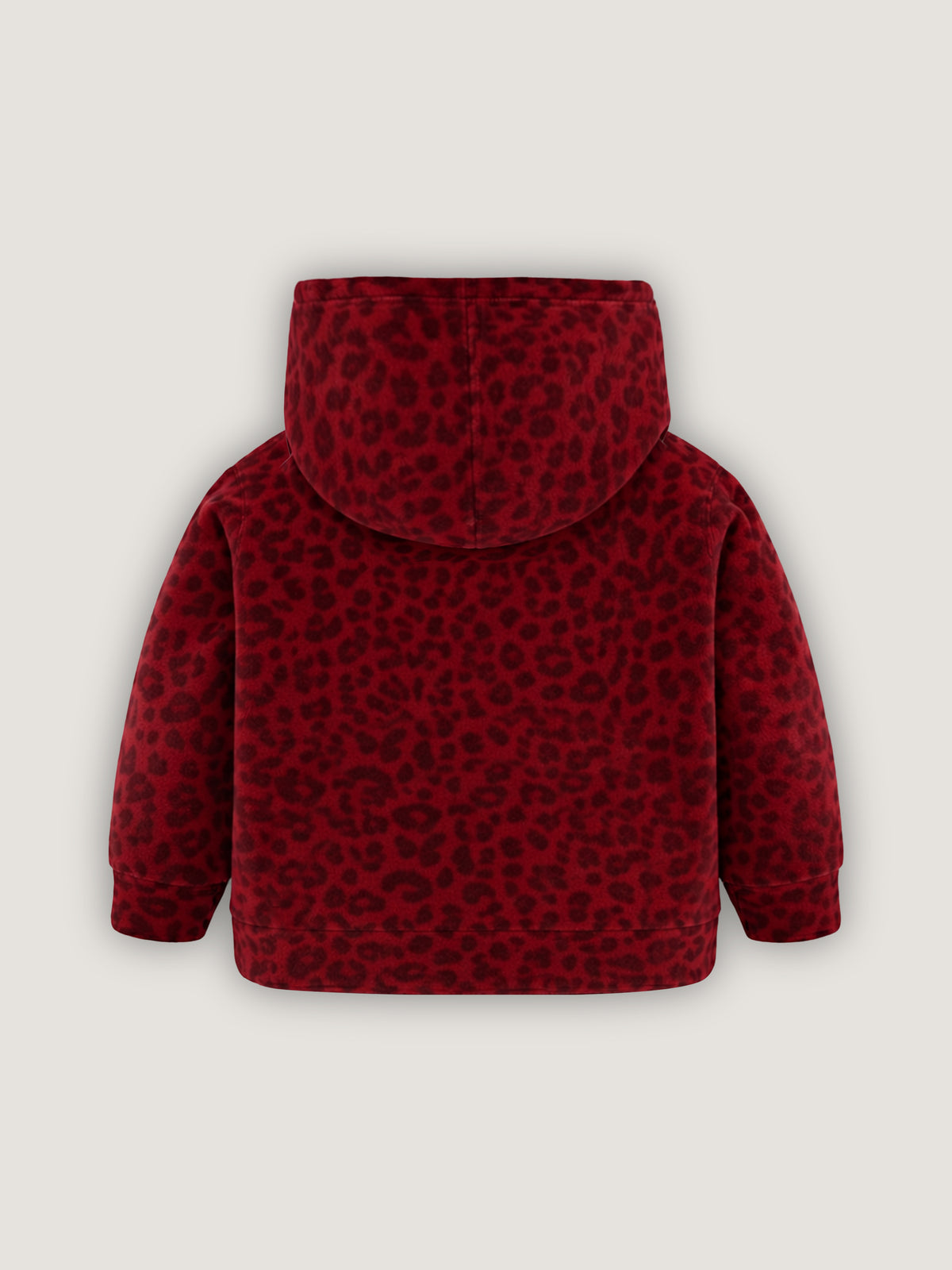 Maroon Charm Printed Fleece Hoodie Set