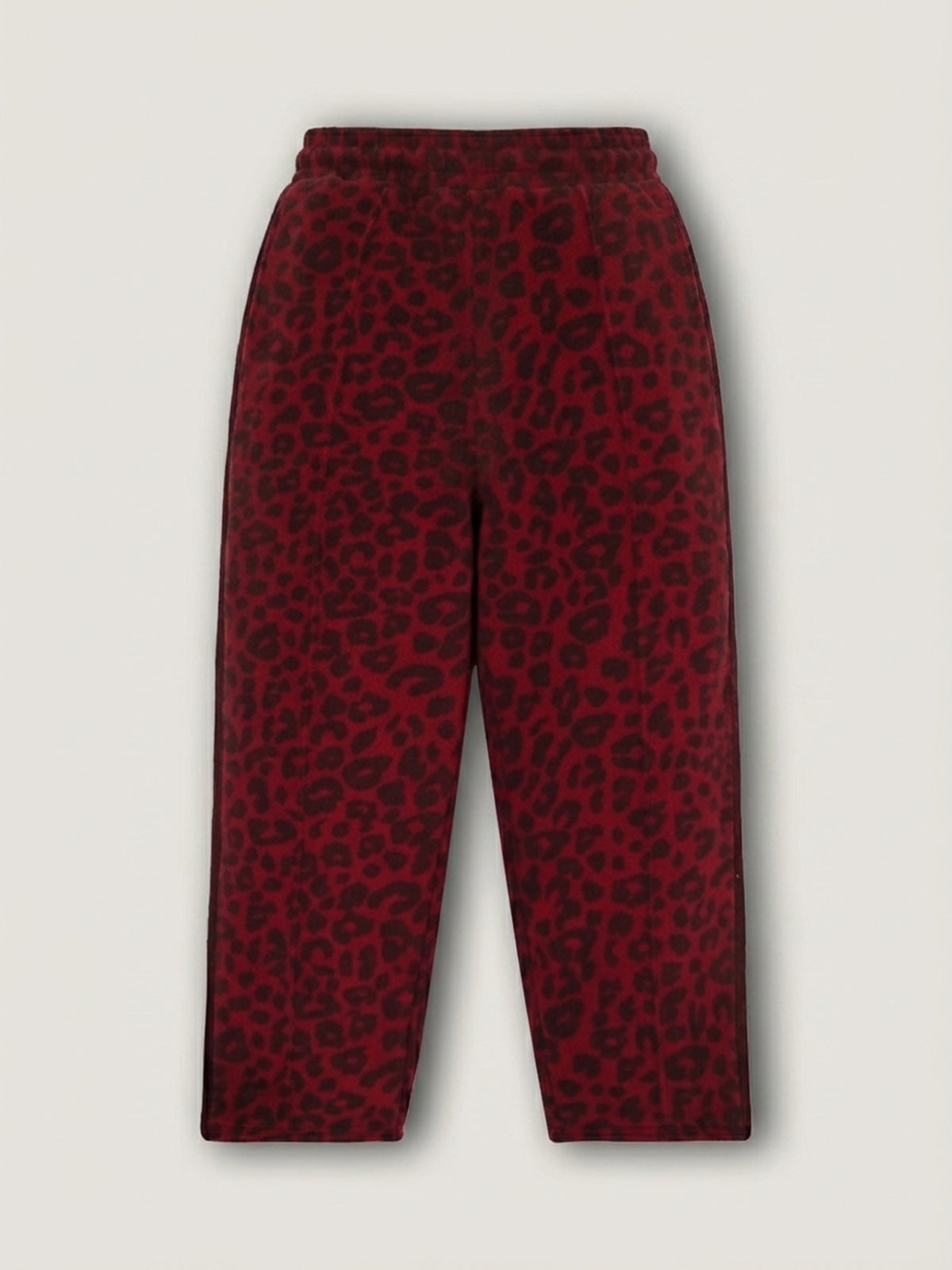 Maroon Charm Printed Fleece Hoodie Set
