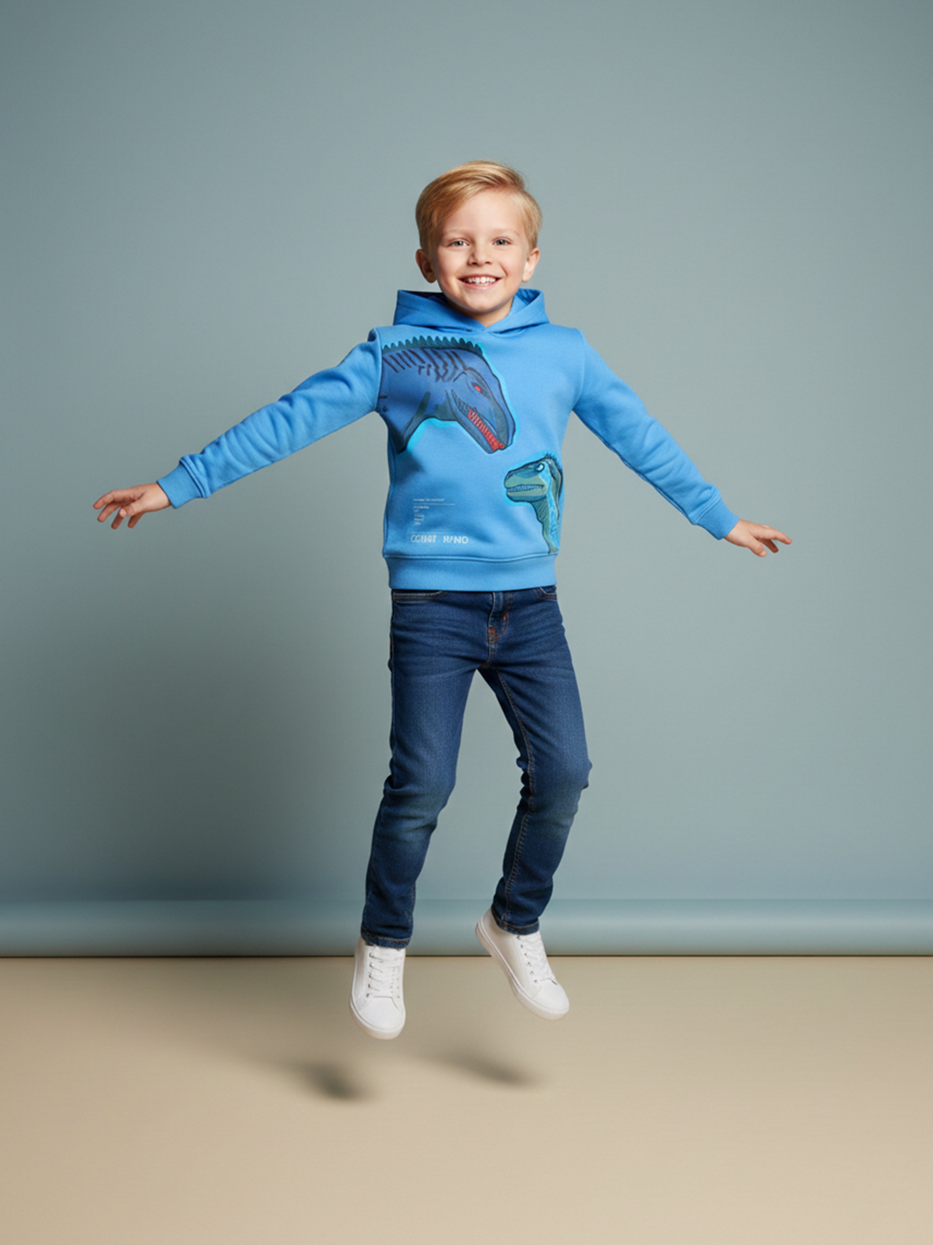Cozy Blue Fleece Winter Hoodie