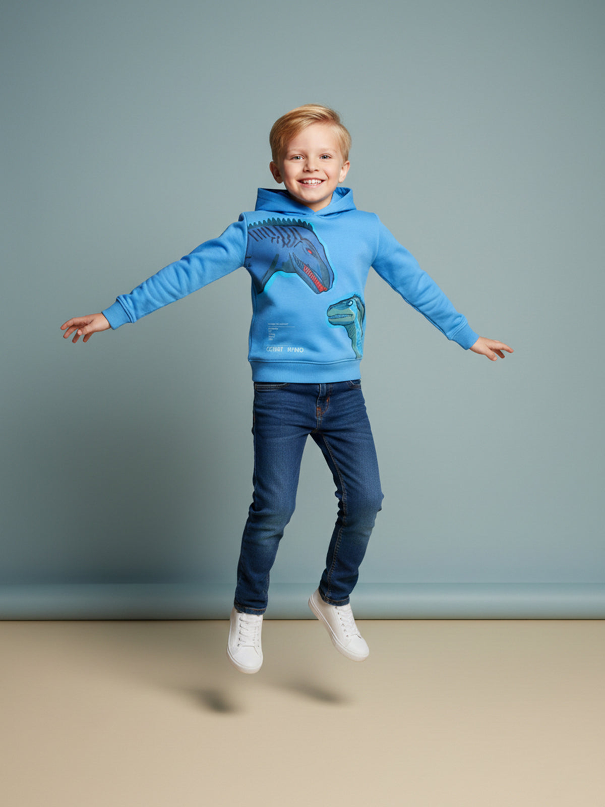 Cozy Blue Fleece Winter Hoodie