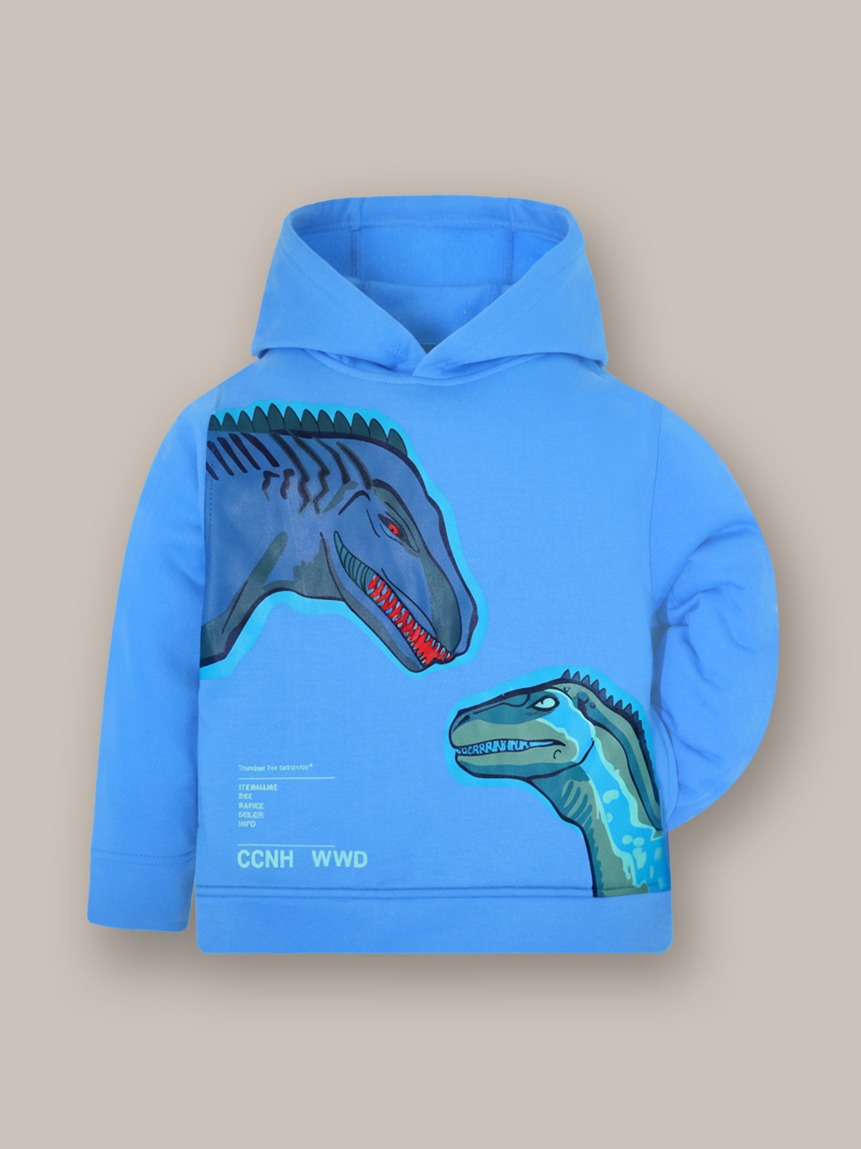 Cozy Blue Fleece Winter Hoodie