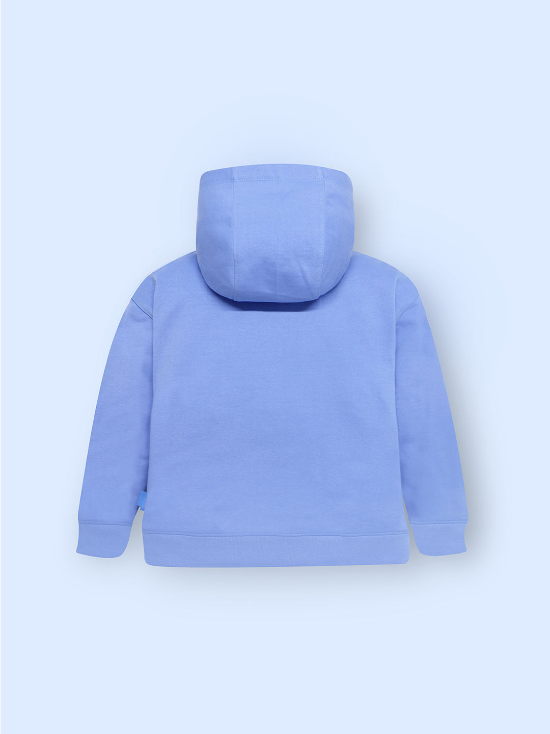 Cherry Crumble Blue Solid Applique Embroidered Snug Classic Hoodie