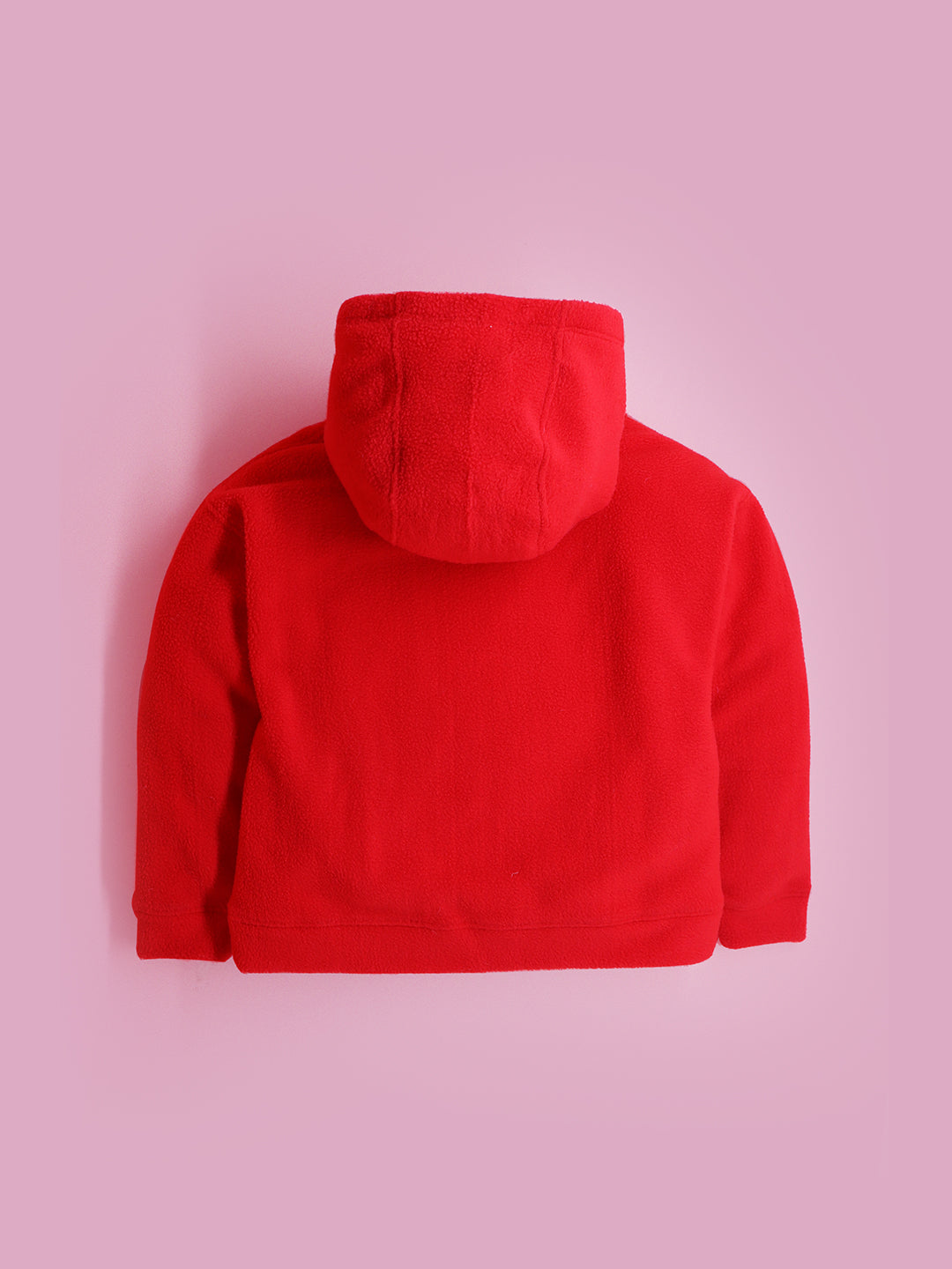 Cherry Crumble Red Solid Applique Embroidered Lovely Elegant Sweatshirt Set
