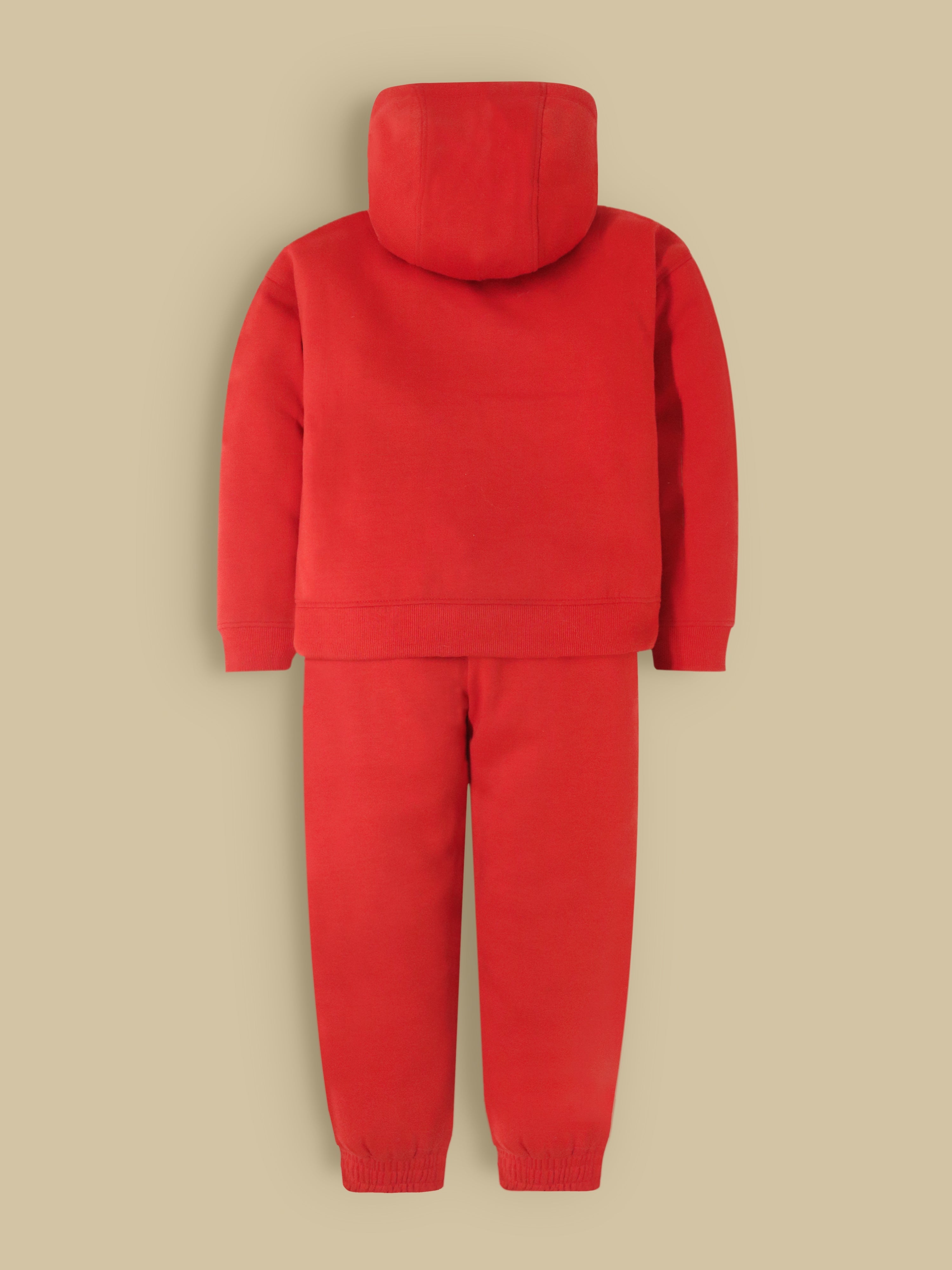 Cherry Crumble Red Solid Charming Sweatshirt Set