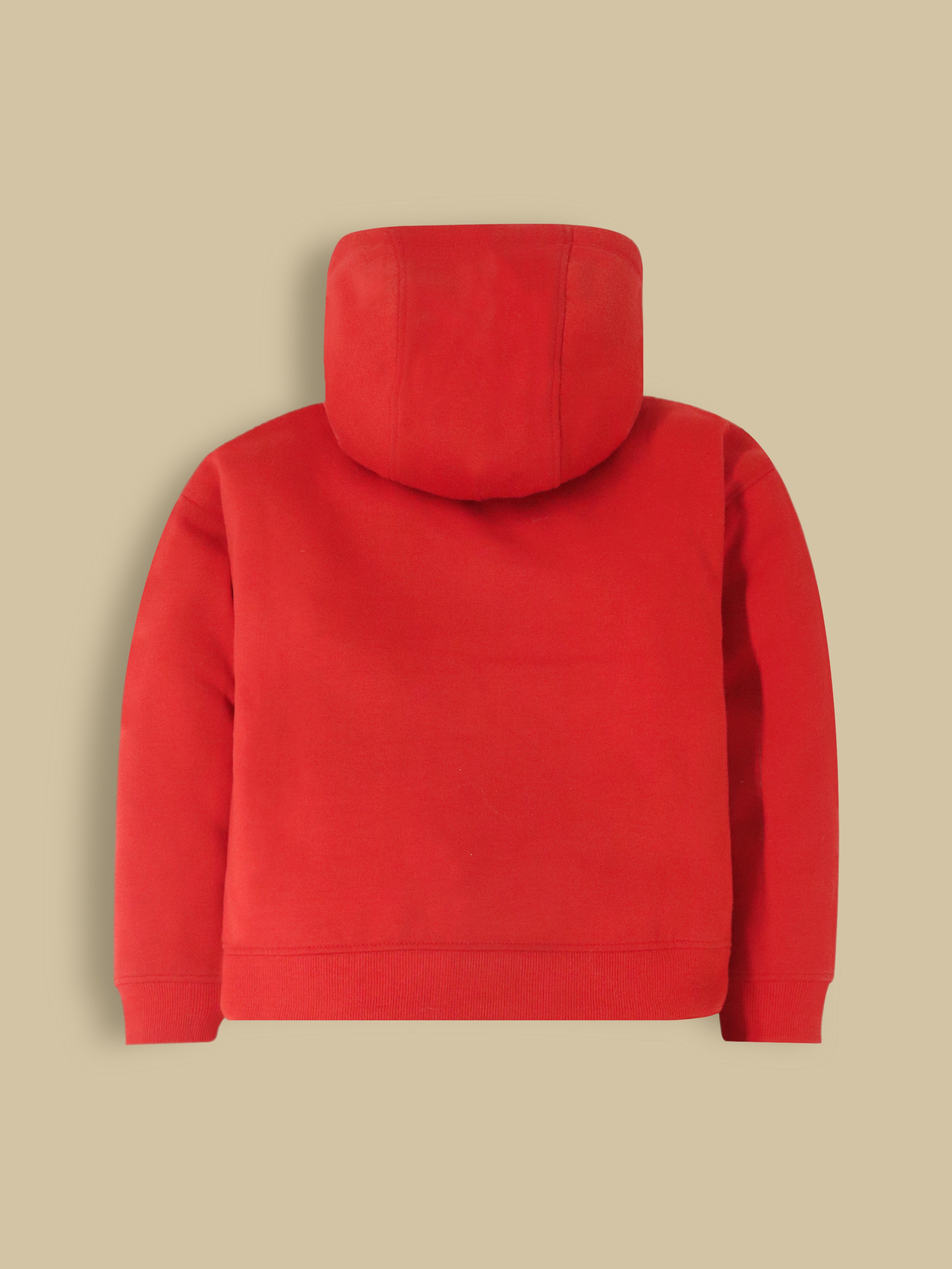 Cherry Crumble Red Solid Charming Sweatshirt Set