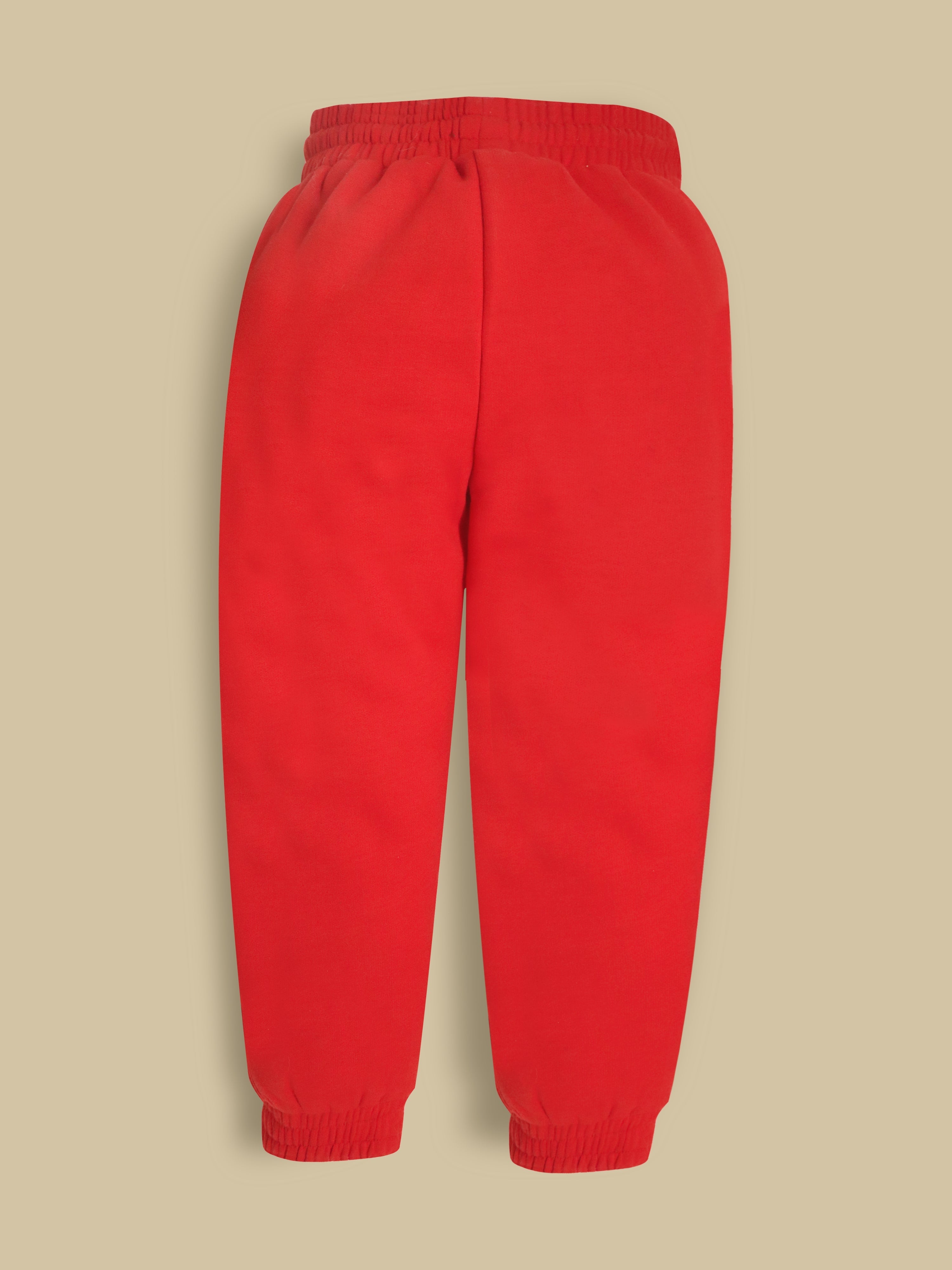 Cherry Crumble Red Solid Charming Sweatshirt Set