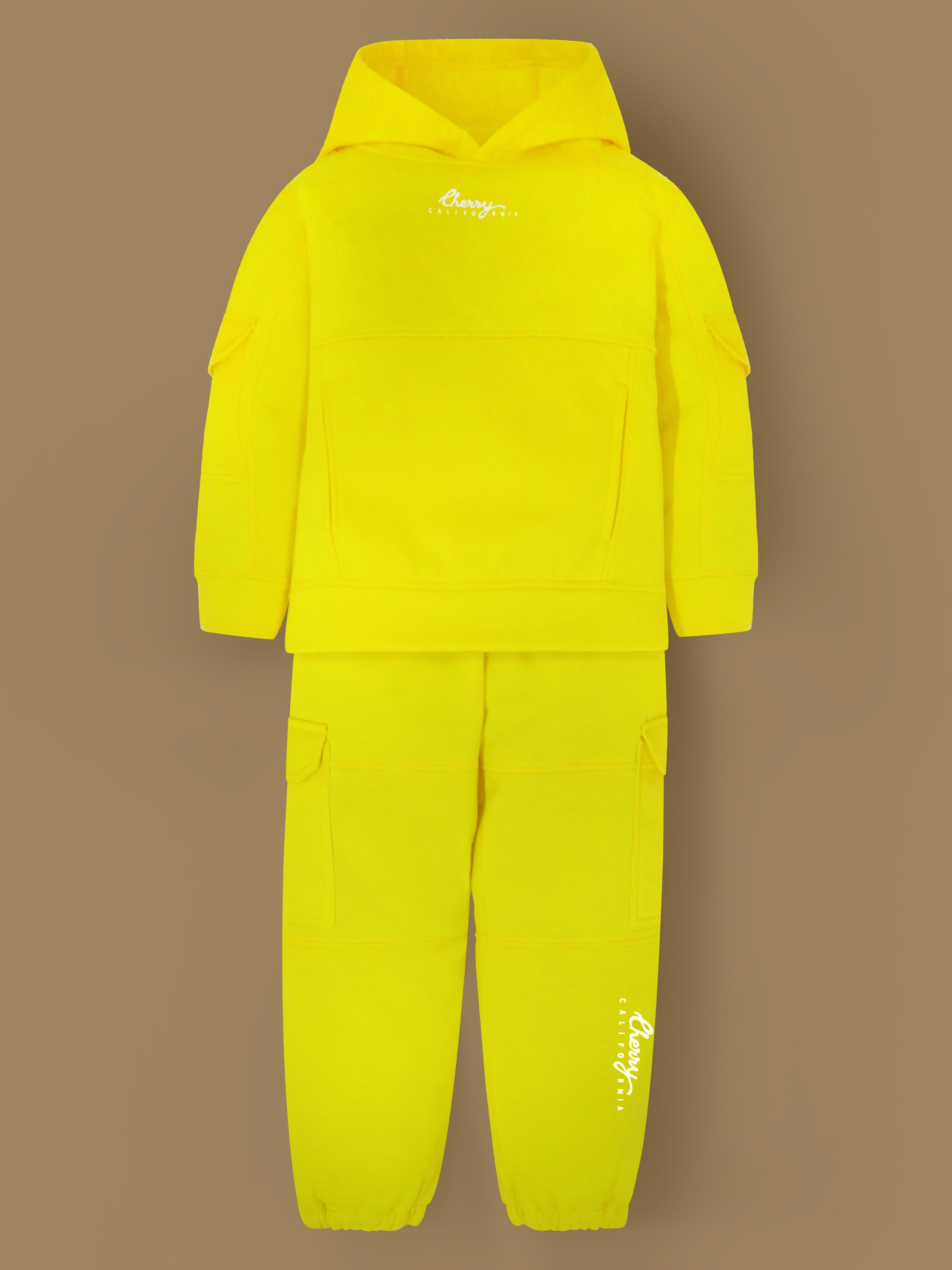 Cherry Crumble Winter Glow Yellow Sweatshirt Set