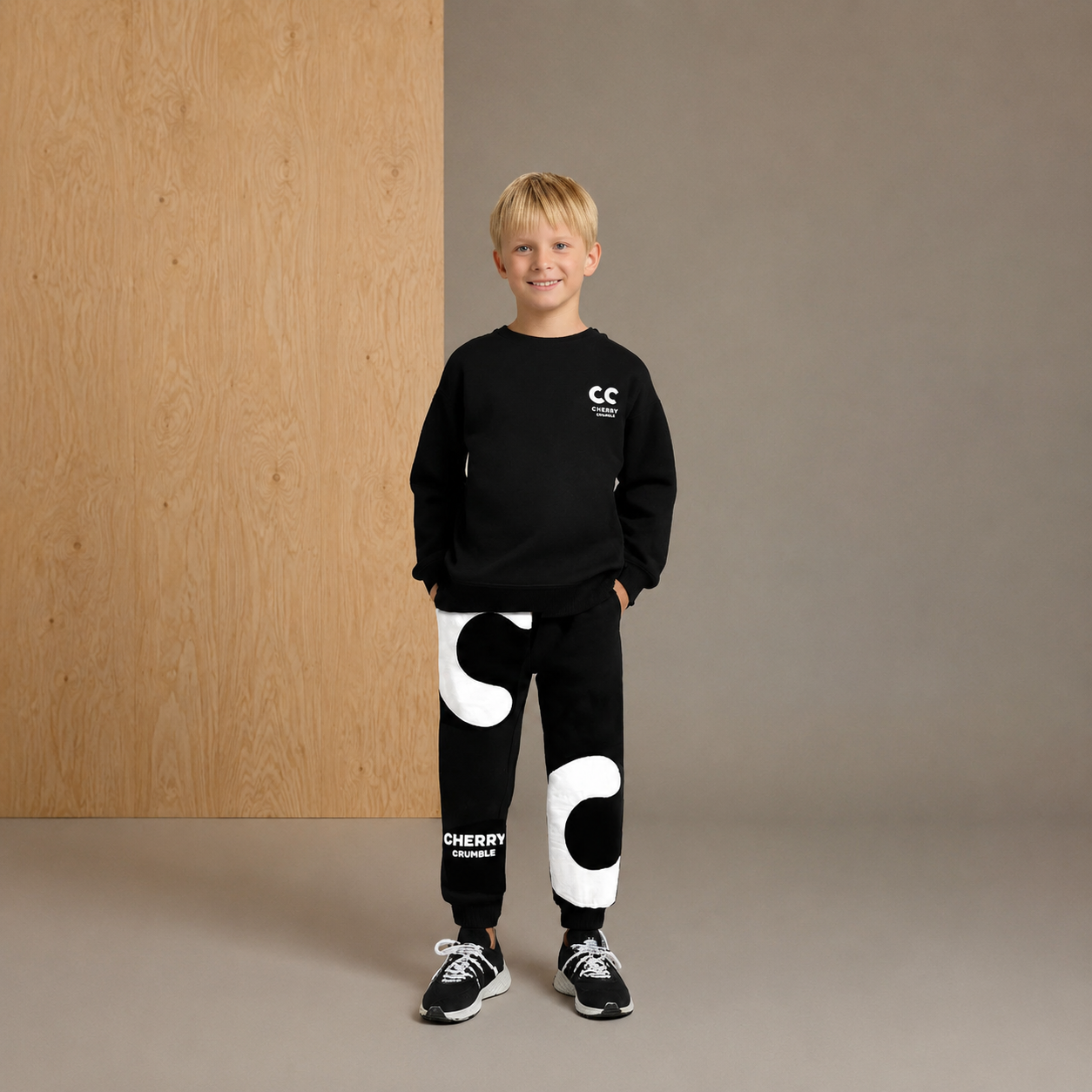 Cool Black Sweatshirt Set