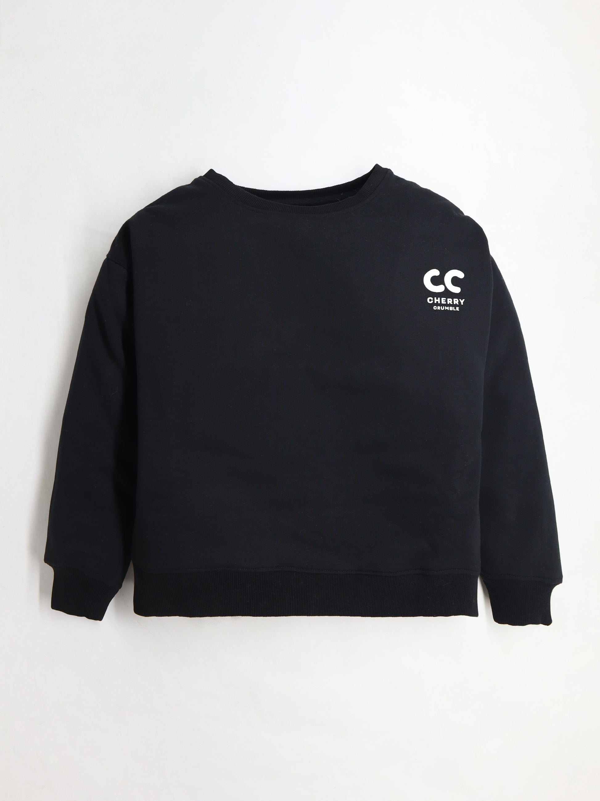 Cherry Crumble Cool Black Sweatshirt Set