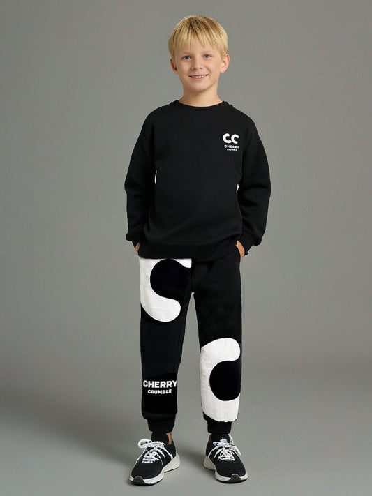 Cherry Crumble Cool Black Sweatshirt Set
