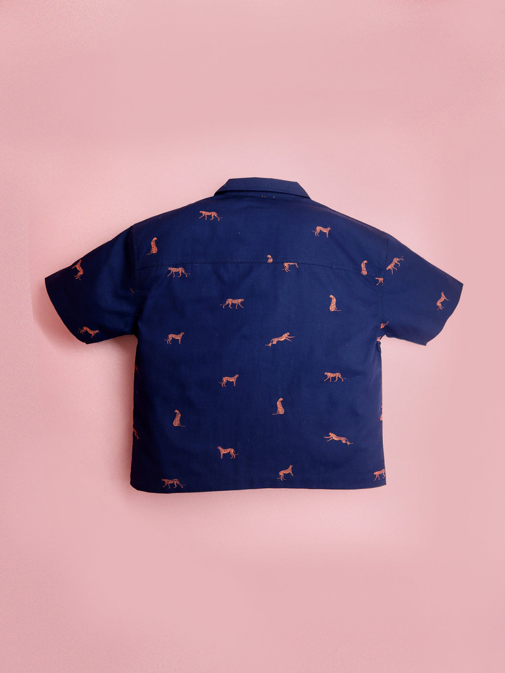 Cherry Crumble Navy Blue Printed Cute Top