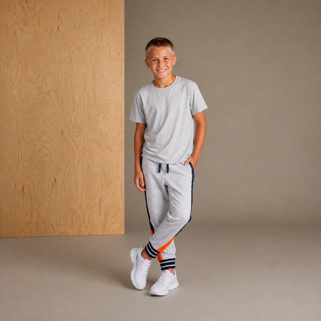 Graue Snuggle-Trendy Winter-Jogginghose