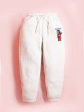 Cherry Crumble Cream Snuggle-Luxe Winter Track Pants