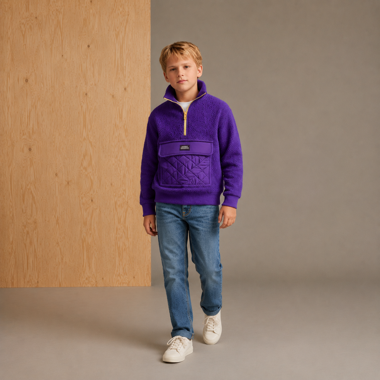 Violet Sunny Joy Bubbly Polished Sweatshirt