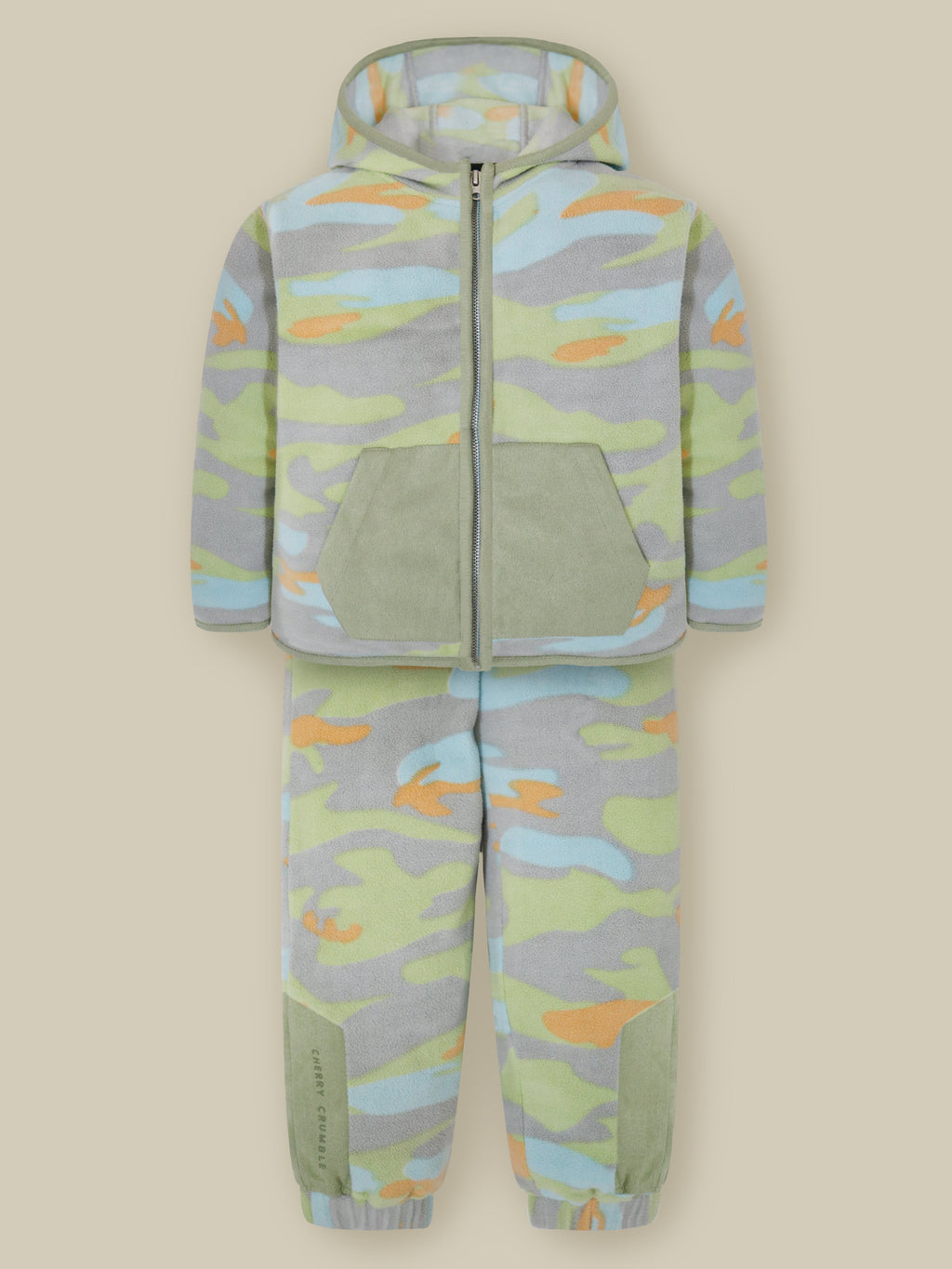 Multicolor Camo Hoodie Set