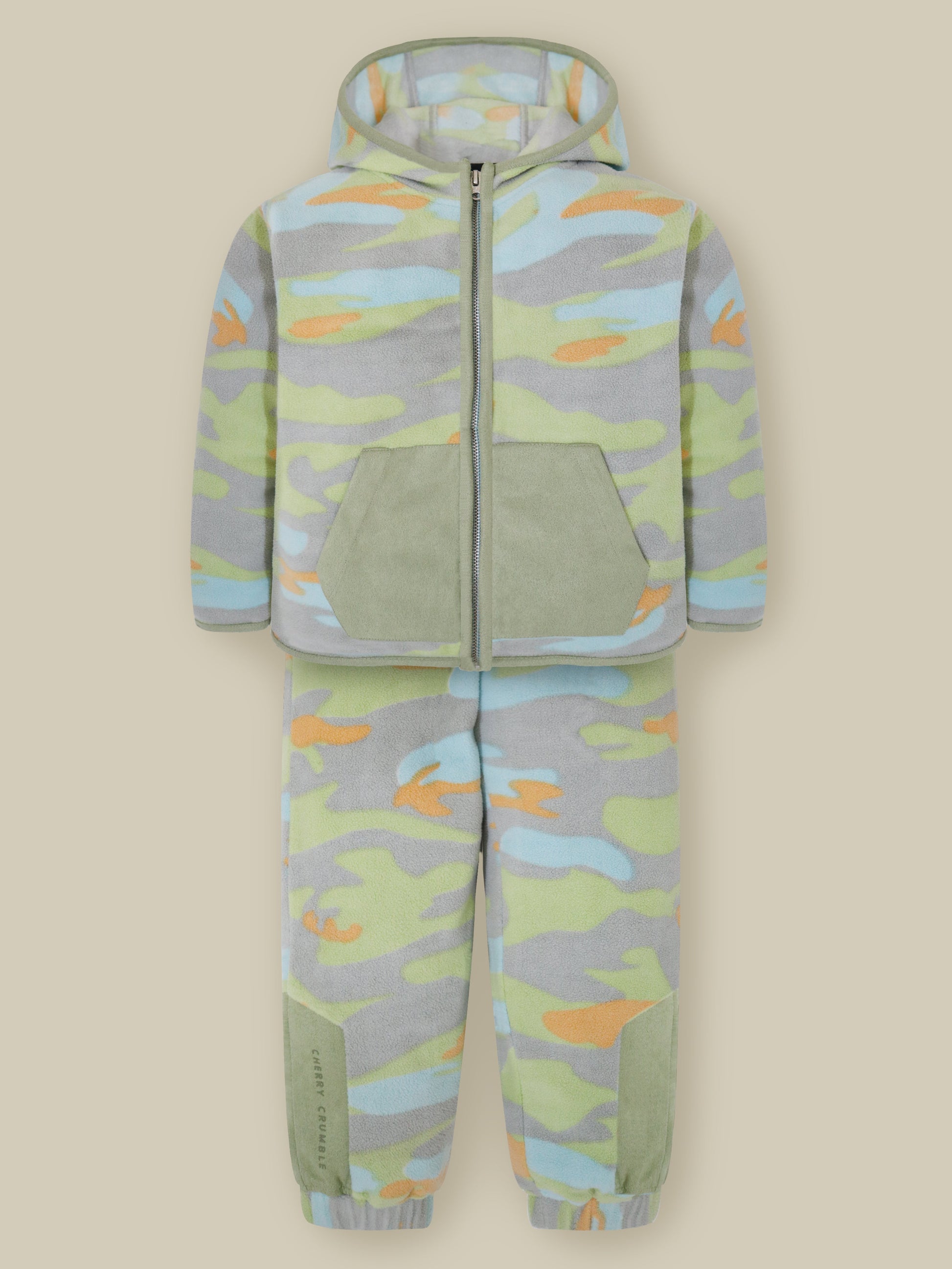 Multicolor Camo Hoodie Set