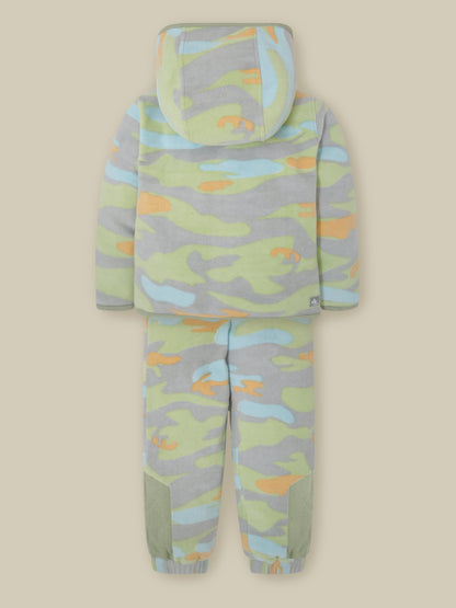 Multicolor Camo Hoodie Set