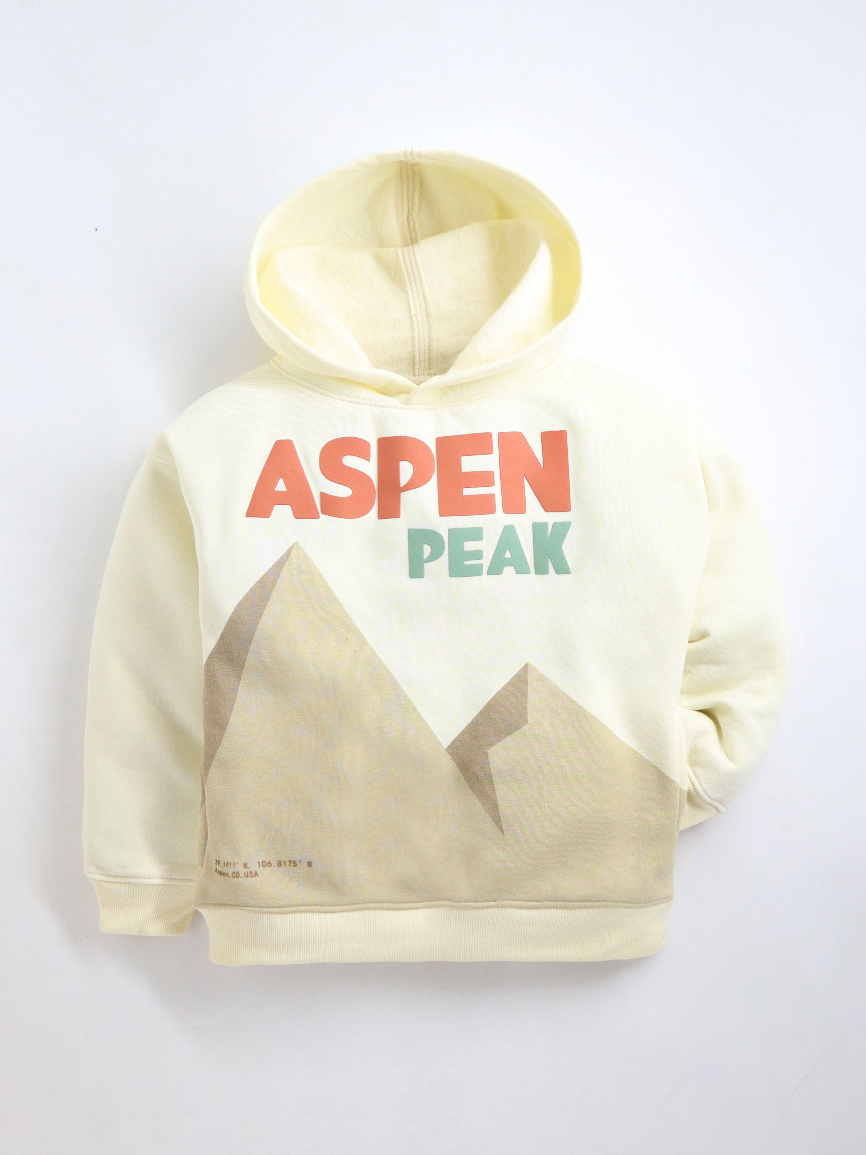 Cherry Crumble Cream Solid Printed Fleece Lovely Classic Winter Sweatshirt